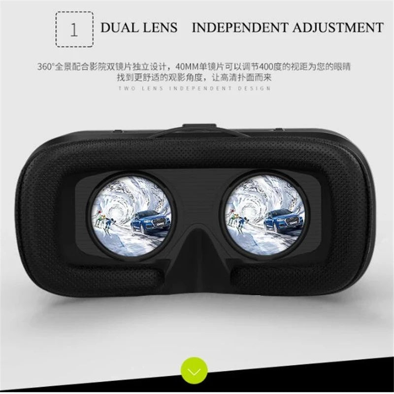 3D VR Headset for Smartphones – Adjustable Lens & FOV